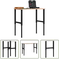 The Living Store Werkbankgestell Verstellbar 2 Stk. Metall 55x(69-95,5) cm