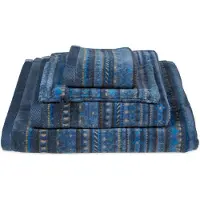 Pip studio Duschtuch Geometric Print Dark Blue (3er Set)