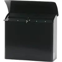 V-Part Wandbriefkasten, 41,5 cm Anthrazit Feuergeprüfter Briefkasten aus Metall