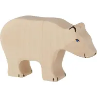 Goki Holztiger Holz Eisbär Spielfigur - nachhaltiges Holzspielzeug