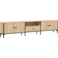 vidaXL TV-Schrank mit Schublade Sonoma-Eiche 200x25x44cm Holzwerkstoff