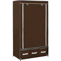vidaXL Kleiderschrank Braun 87 x 49 x 159 cm Stoff