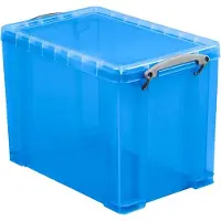 Really Useful Aufbewahrungsbox 19.0 l - 39.5 x 25.5 29.0 cm transparent blau