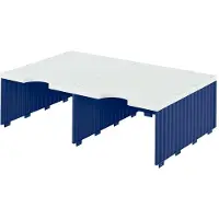 Styro Sortierstation styrodoc Jumbo, DIN C4, 1 Etage/2-reihig/2 Fächer, blau