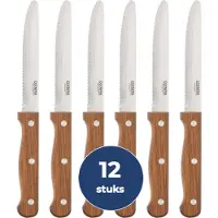 Olympia Steakmesser mit runder Spitze Holz