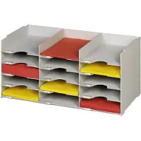 PaperFlow Sortierstation, DIN A4, Polystyrol, für Schränke, 15 Fächer, B 674 x T 304 x H 313 mm