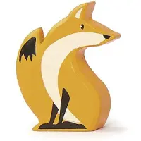 Tender Leaf Toys Holzfigur - - Fuchs - 6er-Pack - 6 cm - Glatte Oberfläche