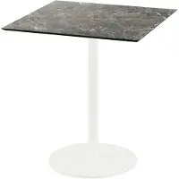 Essentials Urban Terrassentisch Weiß gestell + Galaxy Marble HPL 70x70 cm