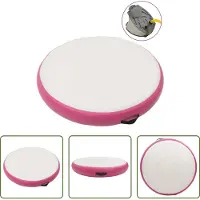 The Living Store Aufblasbare Gymnastikmatte mit Pumpe 100x100x20 cm PVC Rosa