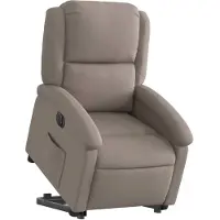 vidaXL Relaxsessel mit Aufstehhilfe Elektrisch Taupe Stoff
