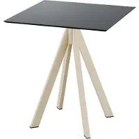 Veba Infinity Terrassentisch Sand gestell + Schwarz HPL 70x70 cm