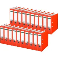 Leitz Ordner 1010, DIN A4, Rückenbreite 80 mm, 20 Stück, hellrot