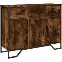 vidaXL Sideboard Räuchereiche 97x32,5x74,5 cm Holzwerkstoff