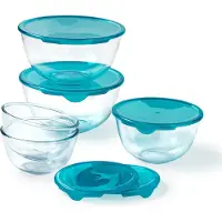 Pyrex Lunchbox-Set Durchsichtig türkis 5 Stücke