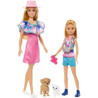 Barbie Stacie & Barbie Doll Set – With 2 Pets – HRM09