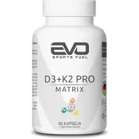EVO SPORTS FUEL Vitamin D3 + K2 Mk-7 mit Magnesium & Calcium – 90 Kapseln St