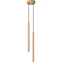 Sollux Pendelleuchten PASTELO 2 golden 2xG9 8W Stahl 118x15x15cm
