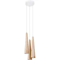 Sollux Hängeleuchte SULA 3P Naturholz 3xGU10 10W Holz 120x20x20cm