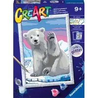 Ravensburger CreArt Pawesome Polar Bear, Farben enthalten, Junge/Mädchen, Malen nach Zahlen Set