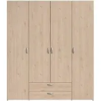 Parisot Kleiderschrank "Daily 11", braun (jackson eiche nachbildung), B:160cm H:185cm T:51cm, Holzwerkstoff, Schränke, Kleiderschrank