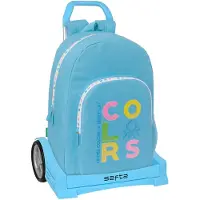 Safta Mit Trolley Evolution Benetton Rucksack Mit Rollen Blau Blau One Size