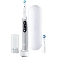 Oral-B Elektrische Zahnbürste "iO 6" 2 Stk. Aufsteckbürsten mit Magnet-Technologie, Display, 5 Putzmodi, Reiseetui