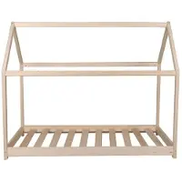 WEBER INDUSTRIES Hausbett PANDA mit Lattenrost / Kinderbett 90x190 cm - Naturfarben