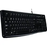 Logitech K120, Volle Größe (100%), Kabelgebunden, USB, QWERTY, Schwarz
