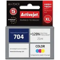 ActiveJet AH-704CR Tintenpatrone (Ersatz für HP 704 CN693AE; Prämie; 21 ml; farbe), Hohe (XL-) Ausbeute, Cyan, Magenta, Gelb, Tinte auf Pigmentbasis, 21 ml, 1 Stück(e), 440 Seiten