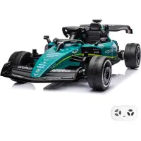 Vrooomy Aston Martin Formel 1 Kinder Elektroauto 12V (1–6 Jahre) – Offiziell Lizenziert F1 Rennwagen, 4 Motoren, 2.4G Fernbedienung, EVA-Reifen & LED – Kinder Elektroauto Grün