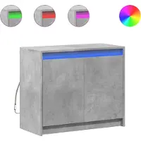 vidaXL LED-Sideboard Betongrau 72x34x61 cm Holzwerkstoff