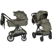 Cangaroo Kinderwagen Kombikinderwagen iClick Grün 2-in-1 Inkl. Adapter 110916