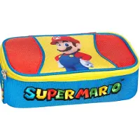 Super mario Tricolore Ovale Schultasche – ohne Inhalt – ein Fach-22 x 7,5 x 11 cm