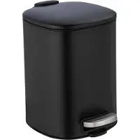 Wenko Treteimer Alassio, Schwarz 5 L, Easy-Close Absenkautomtik Wenko