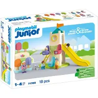 Playmobil Junior - Abenteuerturm mit Eisdiele - 71703 - 18 Teile - - One Size - Spielzeug