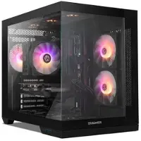 NOX Hummer Astra Neo Black, Midi Tower, PC, Schwarz, ATX, ITX, micro ATX, SPCC, Stahl, Gehärtetes Glas, Gaming