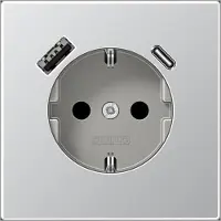 JUNG AL152015CA USB-Steckdose Typ A+C aluminium LS990