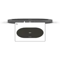 Berg Trampolin Sprungtuch oval 350x250 cm