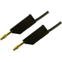 Hirschmann Test & Measurement Hirschmann MLN 25/2,5 SW Prøveledning [Lamelstik 4 mm - Lamelstik 4 mm] 25.00 cm Sort 1 stk