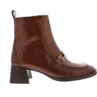 Hispanitas für Damen. HI243727 Rio braune Lederstiefeletten (39), 3 bis 5 cm, Reißverschluss, Lässig