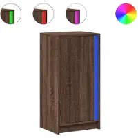 vidaXL LED-Sideboard Braun Eichen-Optik 42,5x34x85 cm Holzwerkstoff
