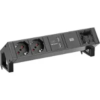 Bachmann 902.613 DESK2 2xP40 1xUSB Charger 1xCM 0,2m RAL9005 902613