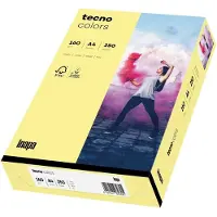 Tecno Farbiges Kopierpapier colors, DIN A4, 160 g/m², hellgelb, 250 Blatt