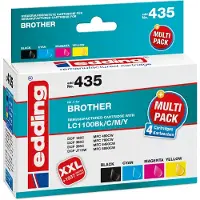 Edding EDD-435, Schwarz, Cyan, Magenta, Gelb, 17 ml, 9 ml, 4 Stück(e), Multipack