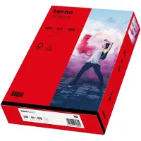 Tecno Farbiges Kopierpapier colors, DIN A4, 160 g/m², intensivrot, 250 Blatt