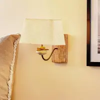 ONLI Wandlampe Seregon , dimmbar, Holz hell, für Wohn- / Esszimmer, Holz, Landhaus / Rustikal, Wandleuchte, Wandlampe Innen