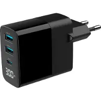 Gembird 3-Port USB GaN Schnellladegerät C + A 30W