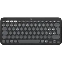 Logitech Pebble Keys 2 K380s, Mini, Kabellos, Bluetooth, Scherenschalter, QWERTY, Graphit