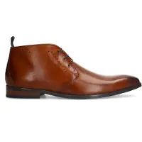 Van lier Cognacfarbene Lederschnürschuhe | Größe 43