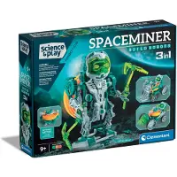 Clementoni Weltraumbergmann Bausatz – 3 Weltraumroboter mit Federn und beweglichen Teilen